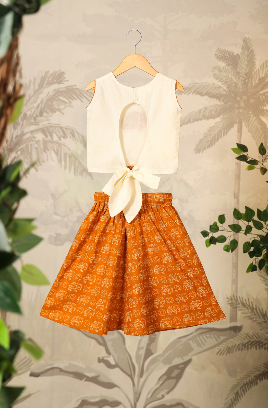 GIRL ELEPHANT SKIRT TOP SET