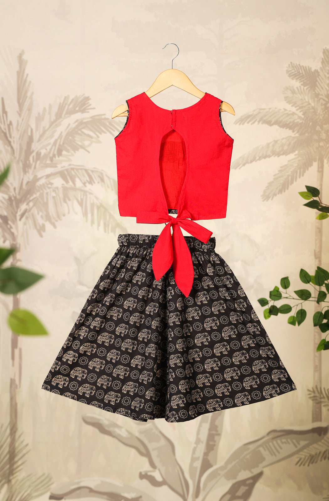 GIRL ELEPHANT SKIRT TOP SET