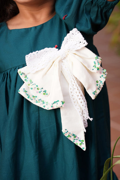 Big Bow Frock - Peacock