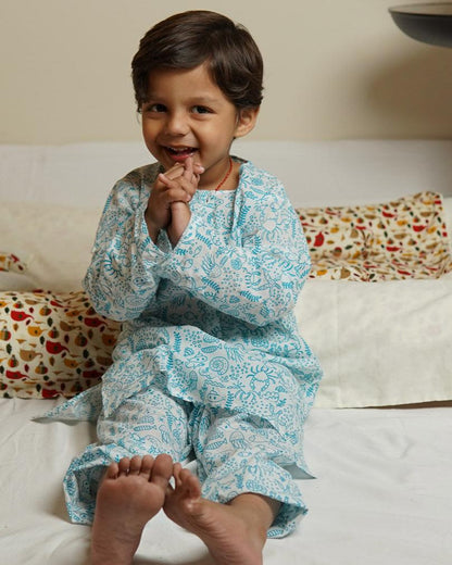 Aqua Dream Kurta cum Co-ord Set