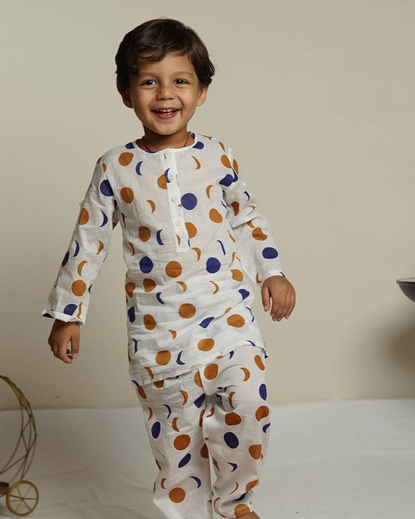 Moonlit Dots Kurta cum Co-ord Set