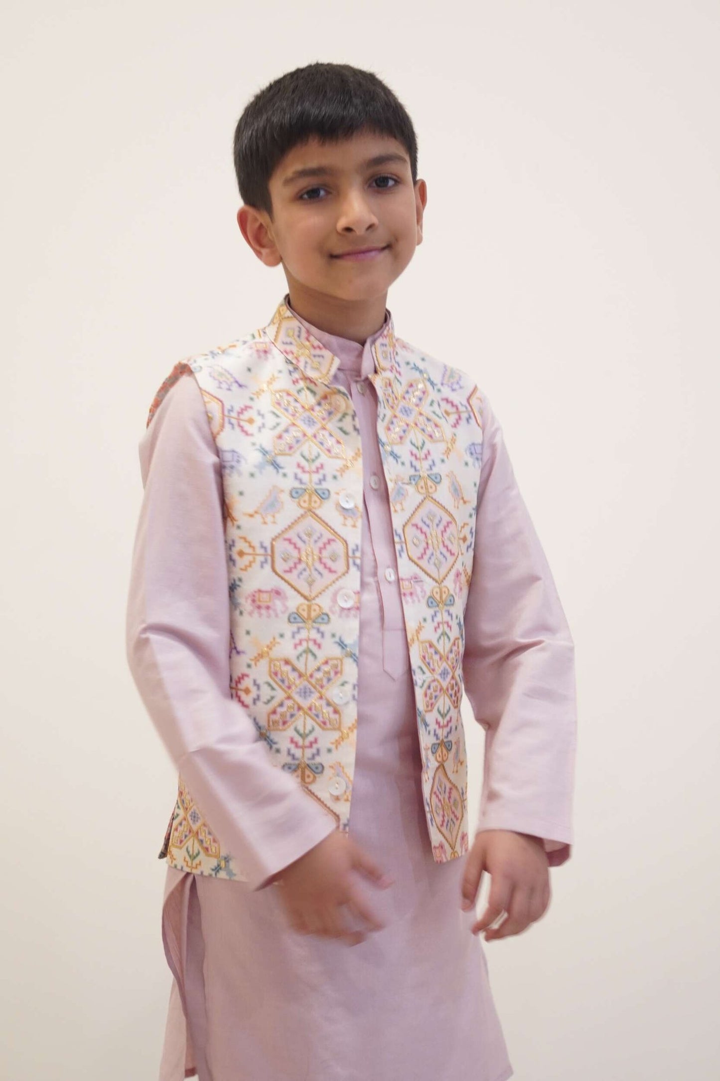 KURTA SET WITH  PRINTED JACKET