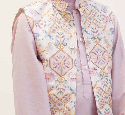 KURTA SET WITH  PRINTED JACKET