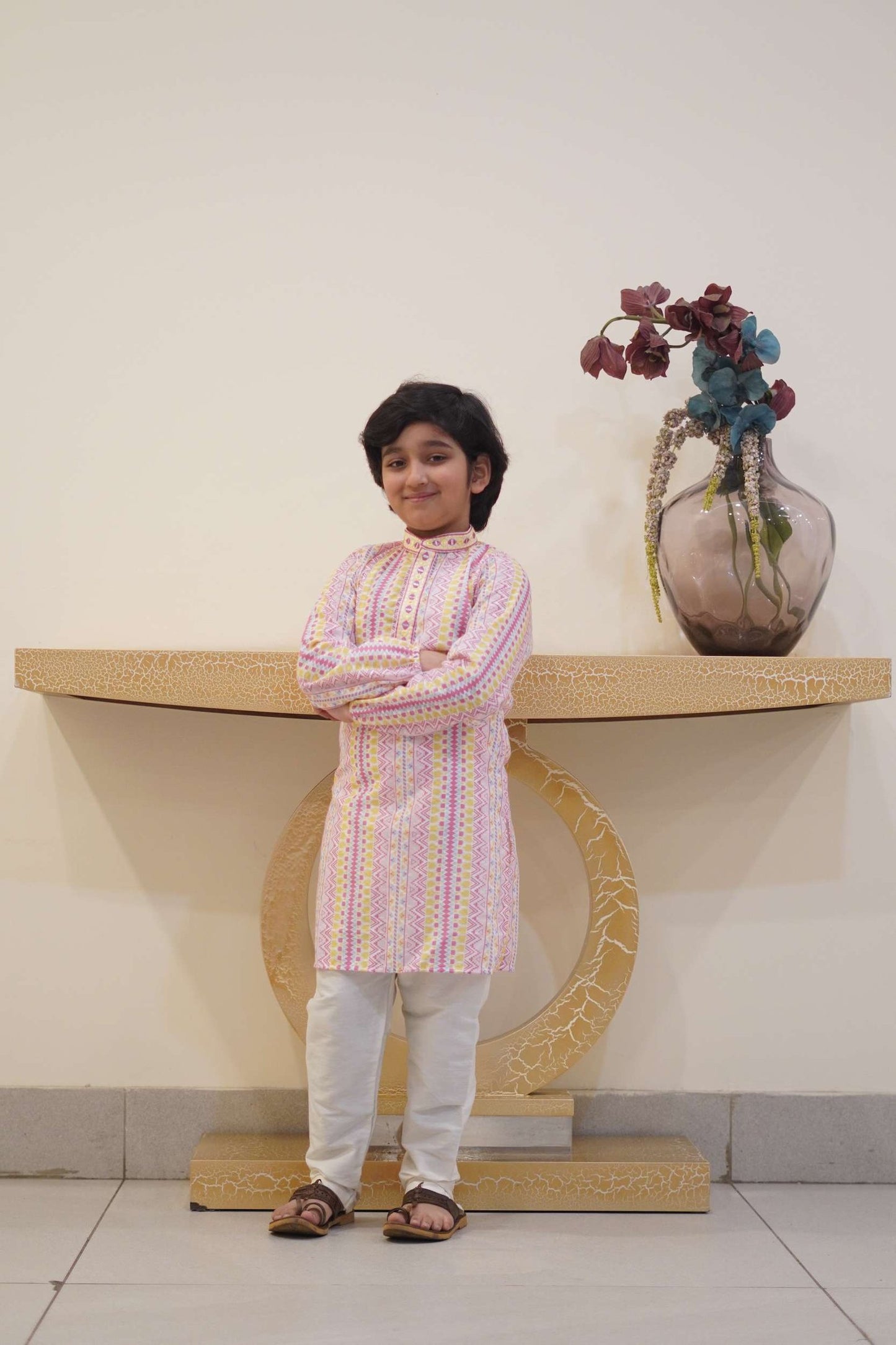 KURTA SET WITH MIRROR EMBROIDERY