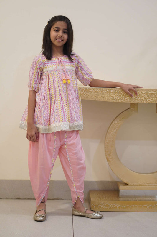 PRINTED DHOTI SET