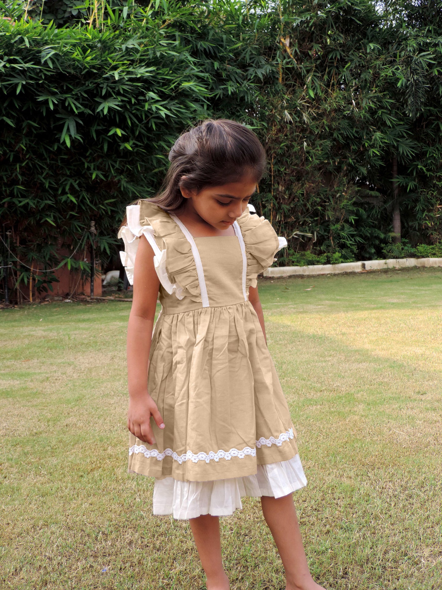 Gathering Linen Frock