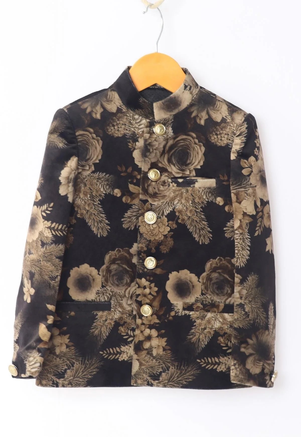 FLOWER PRINT JODHPURI BLAZER