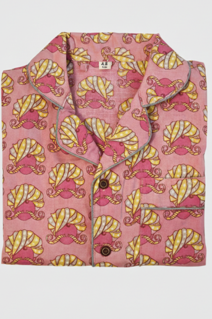 Blush Turban Tales Night Suit