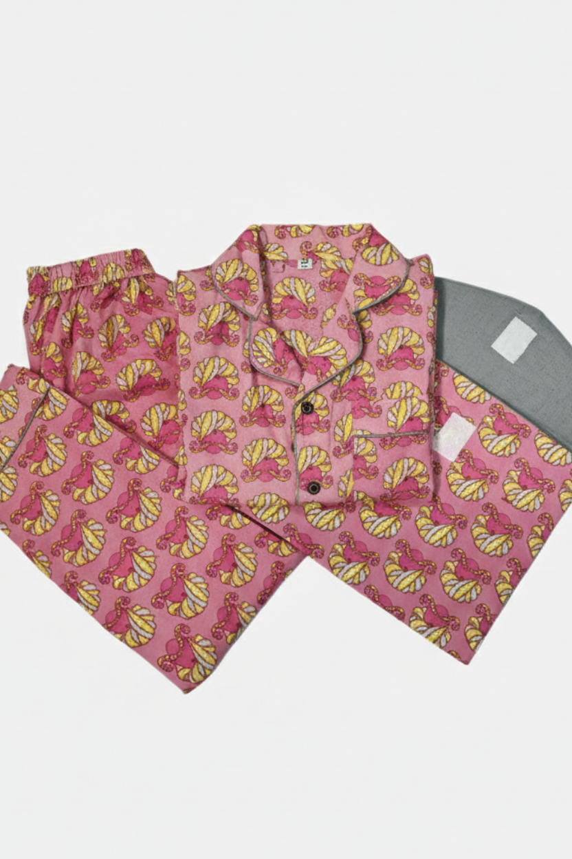 Blush Turban Tales Night Suit