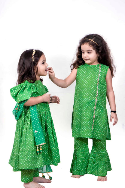 GREEN ANARKALI SET