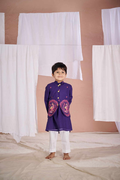 PURPLE KURTA SET