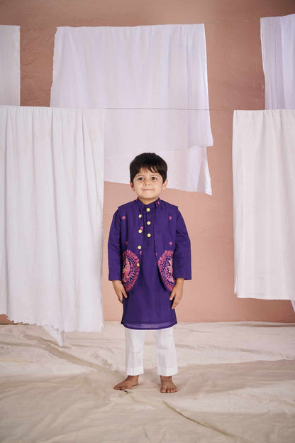 PURPLE KURTA SET