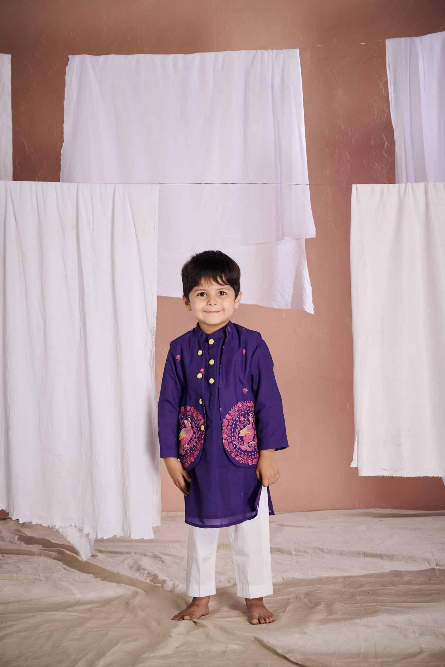 PURPLE KURTA SET