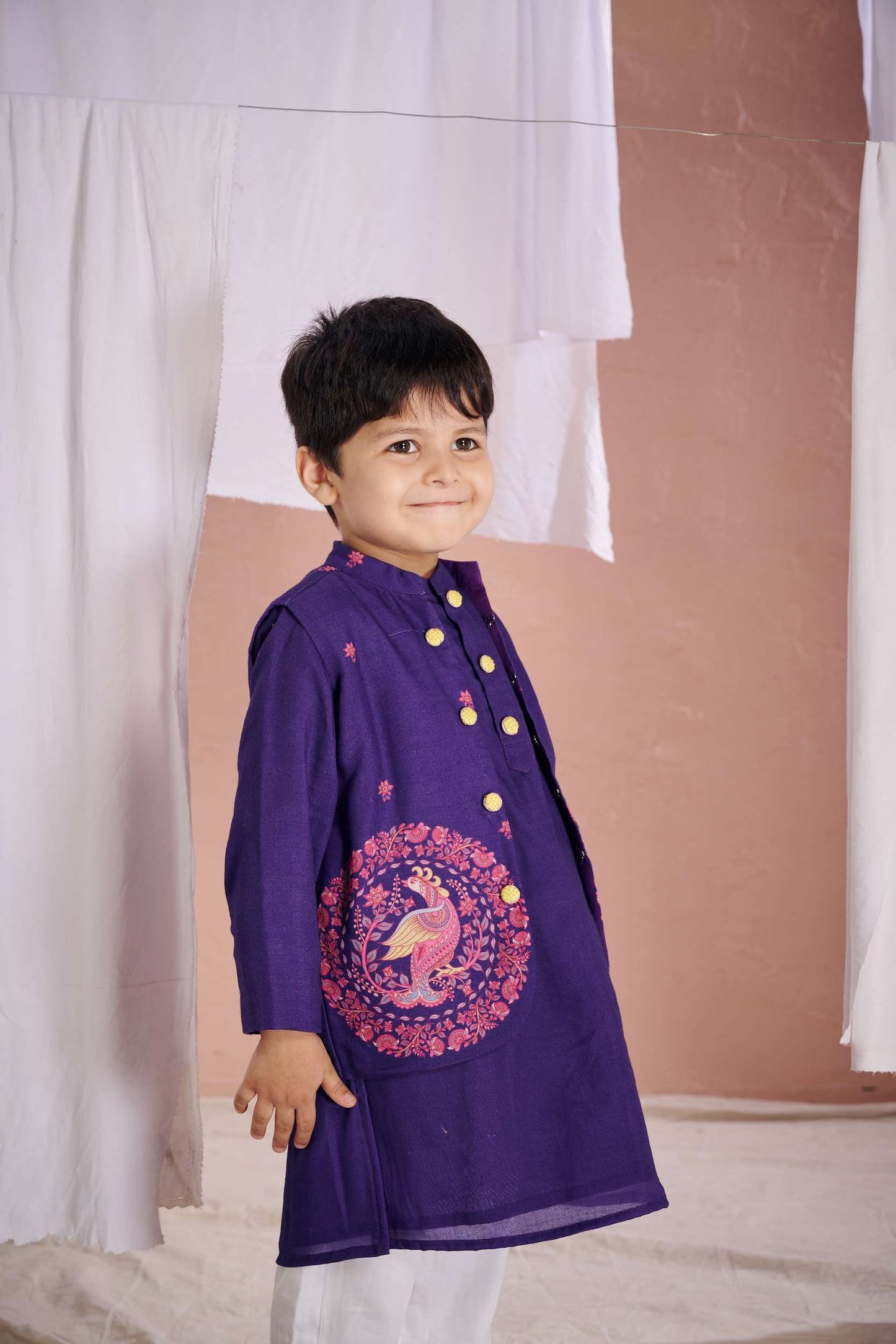 PURPLE KURTA SET