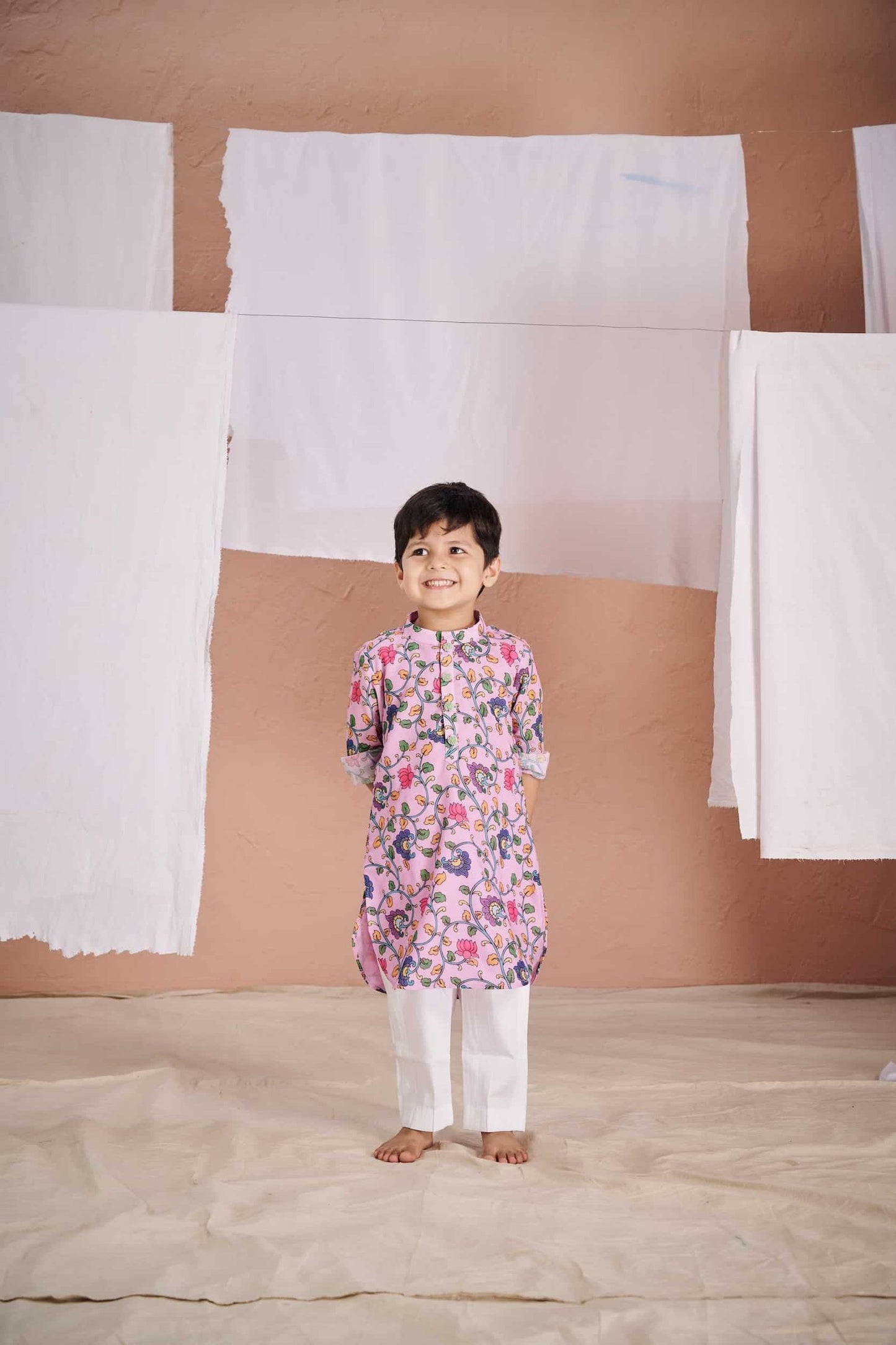 PINK KALAMKARI KURTA SET
