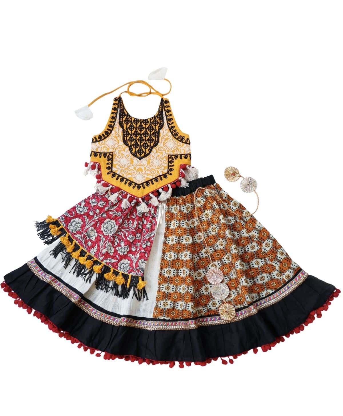 SLEEVELESS LAYERED LEHENGA CHOLI FOR FESTIVE