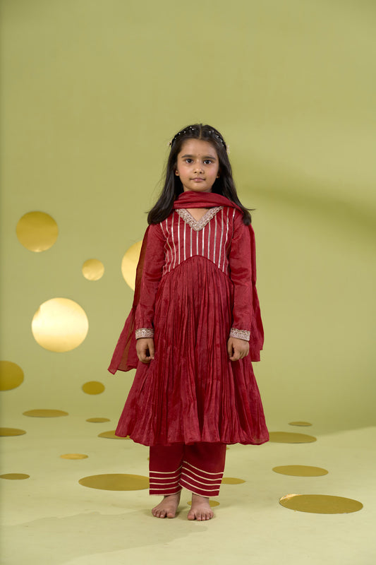 RED ANARKALI SET