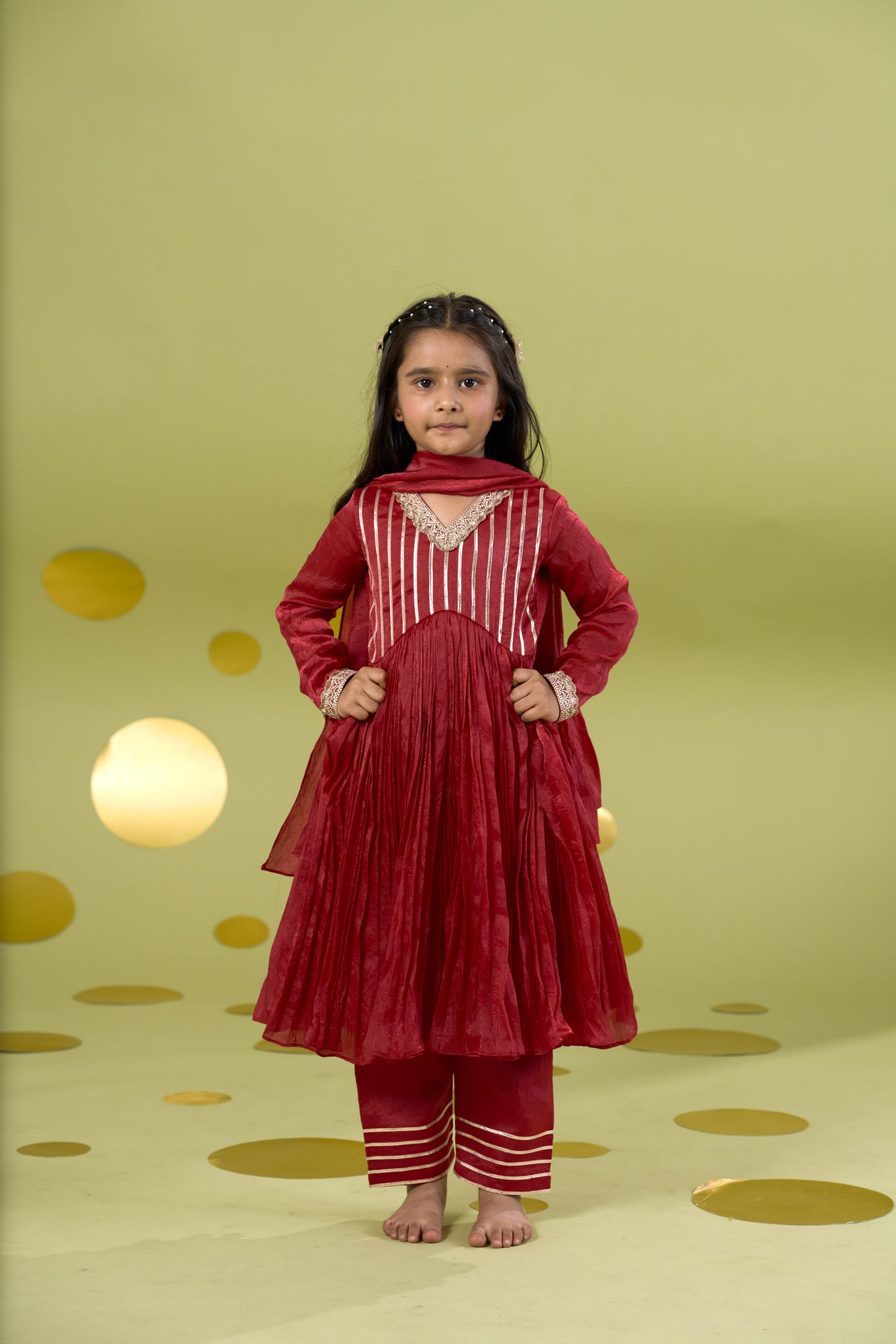 RED ANARKALI SET