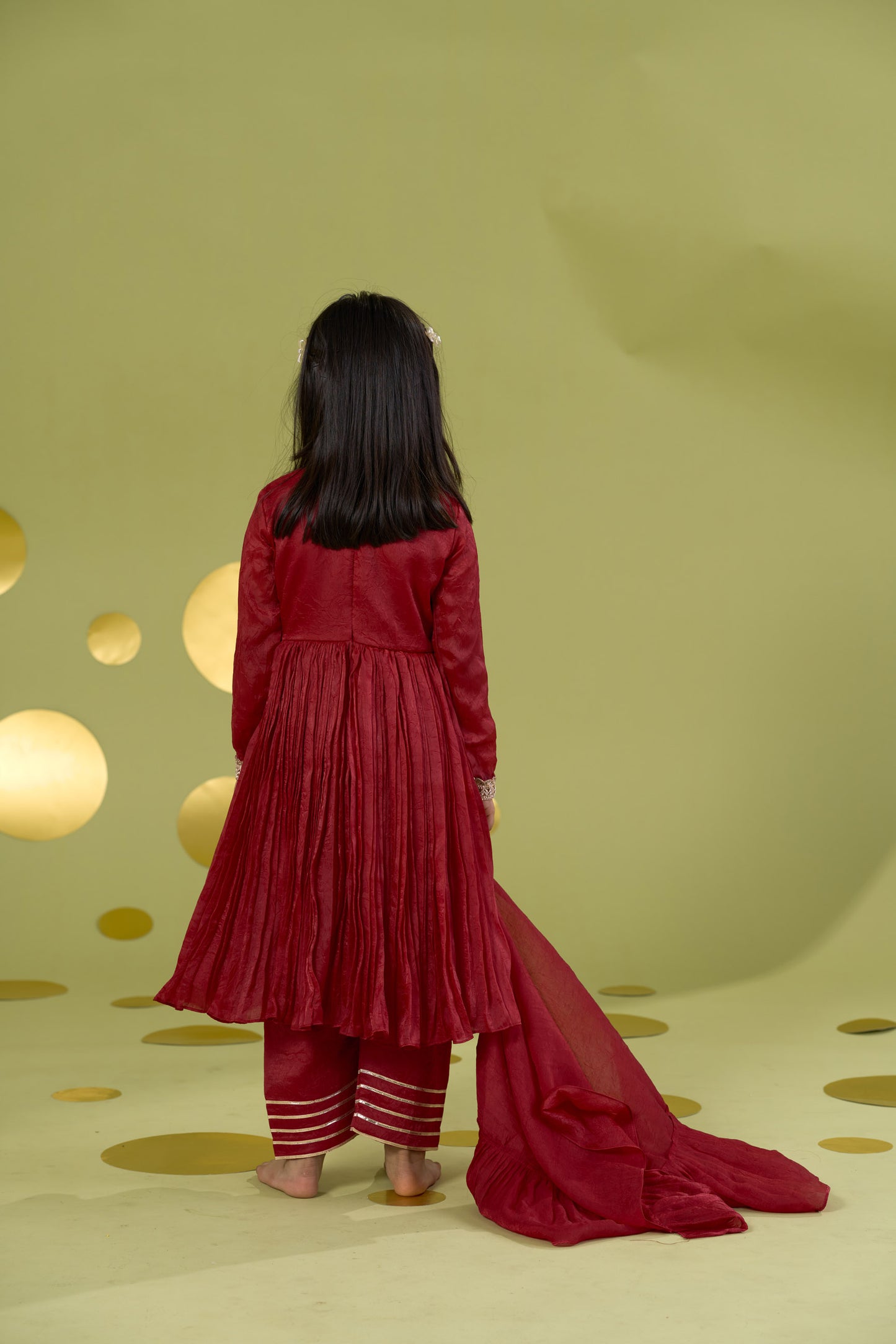 RED ANARKALI SET