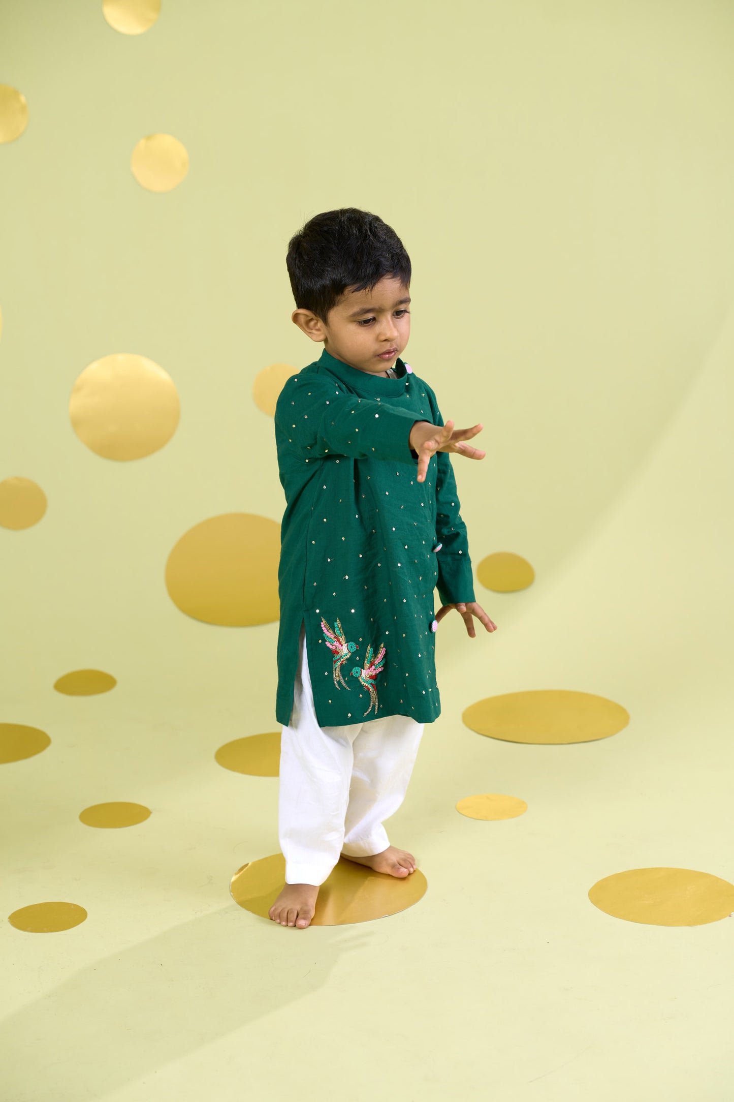 GREEN BIRD KURTA