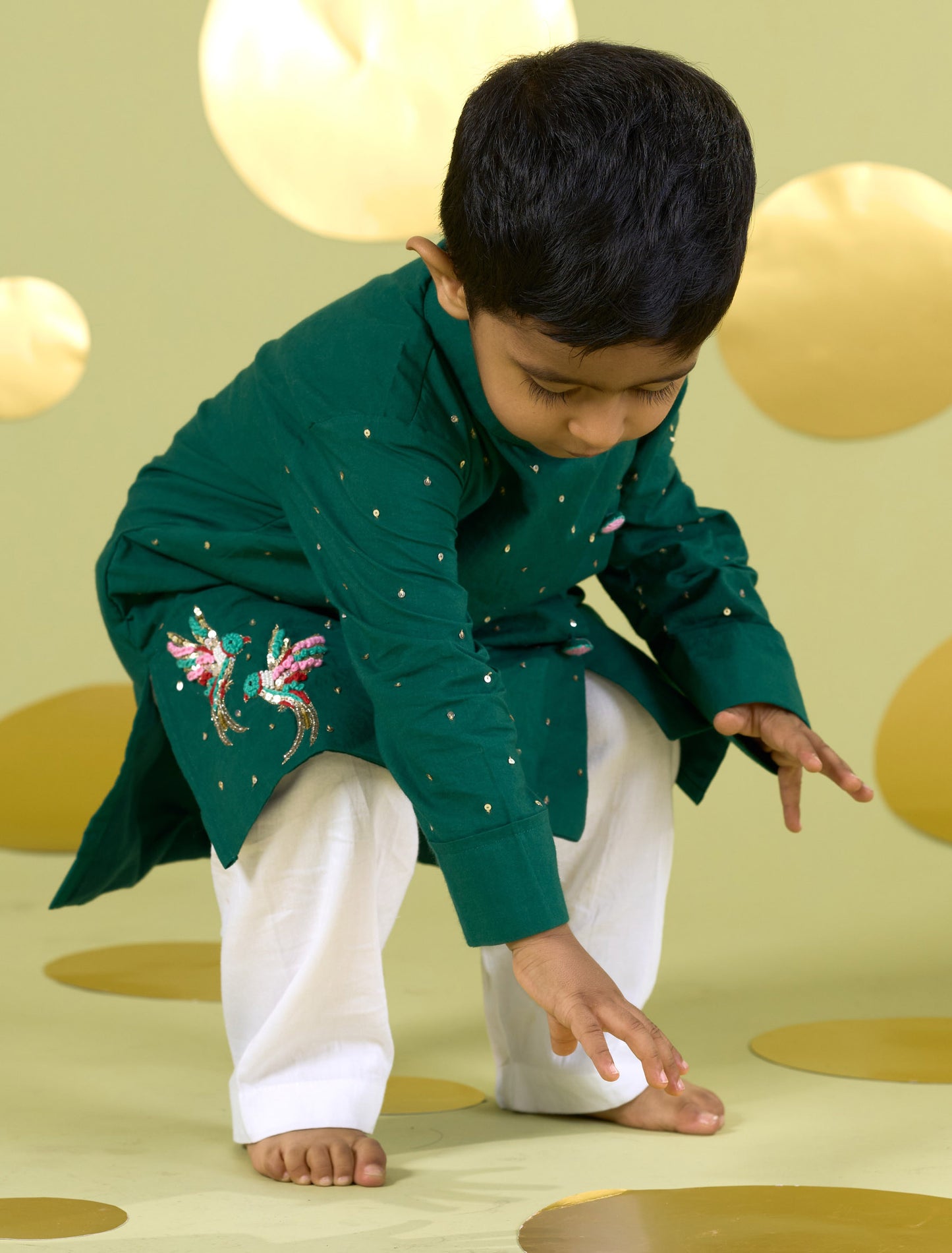 GREEN BIRD KURTA