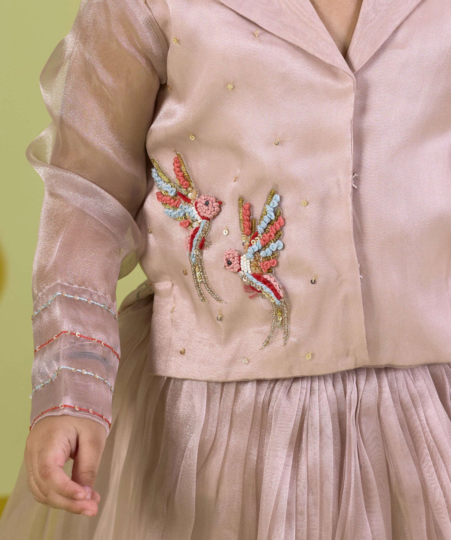 IVORY BIRD SKIRT SET