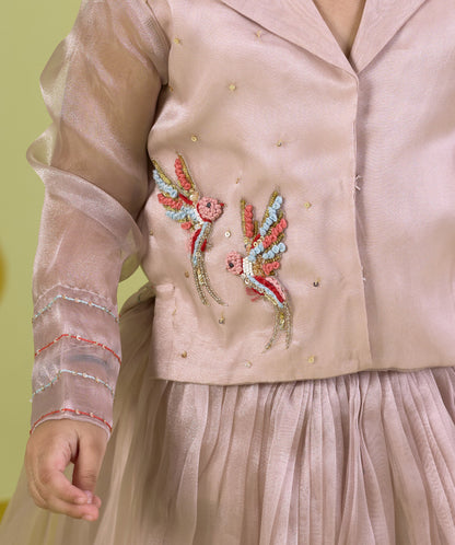 IVORY BIRD SKIRT SET