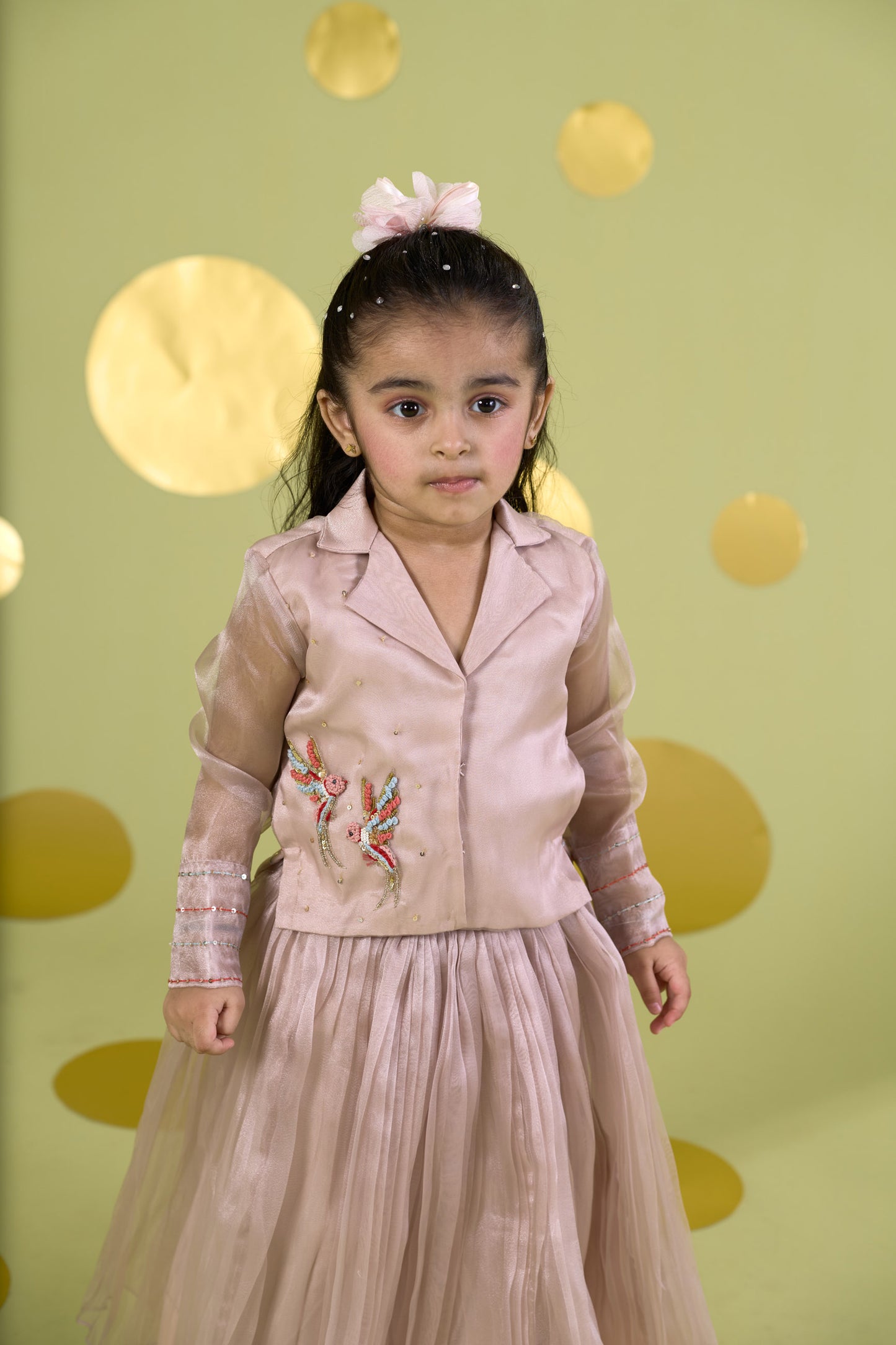 IVORY BIRD SKIRT SET