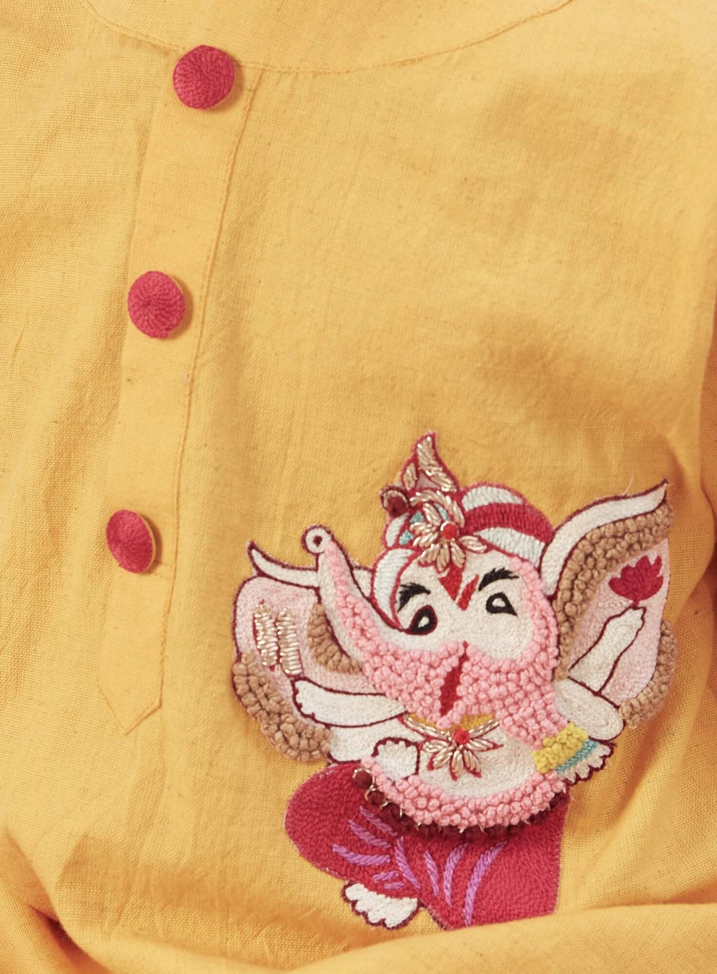 GANPATI KURTA YELLOW  WITH PANTS