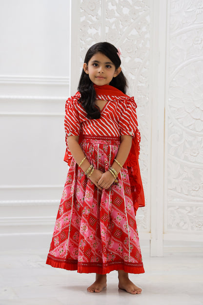 RED-LEHRIYA-LEHENGA