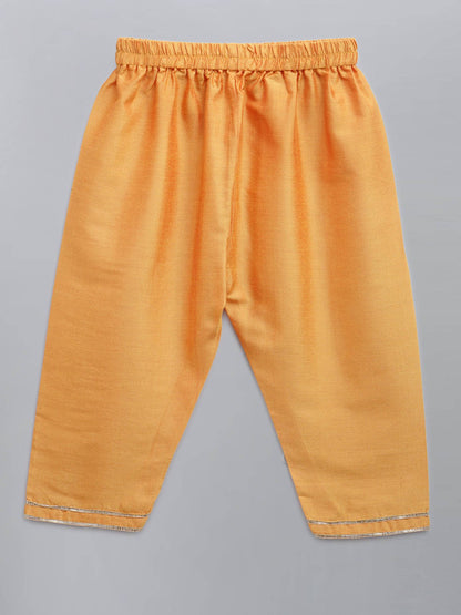 OFF WHITE DIWALI ORNAMENTS EMBROIDERED KURTA PYJAMA SET