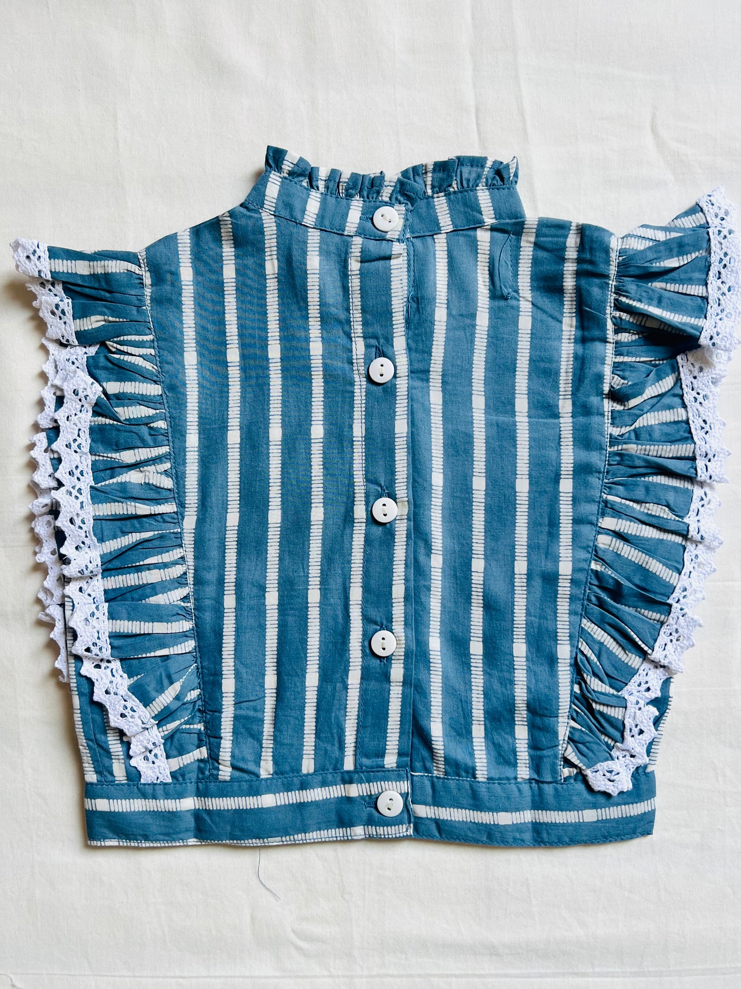 BLUE GRAY STRIPED CO-ORD SET