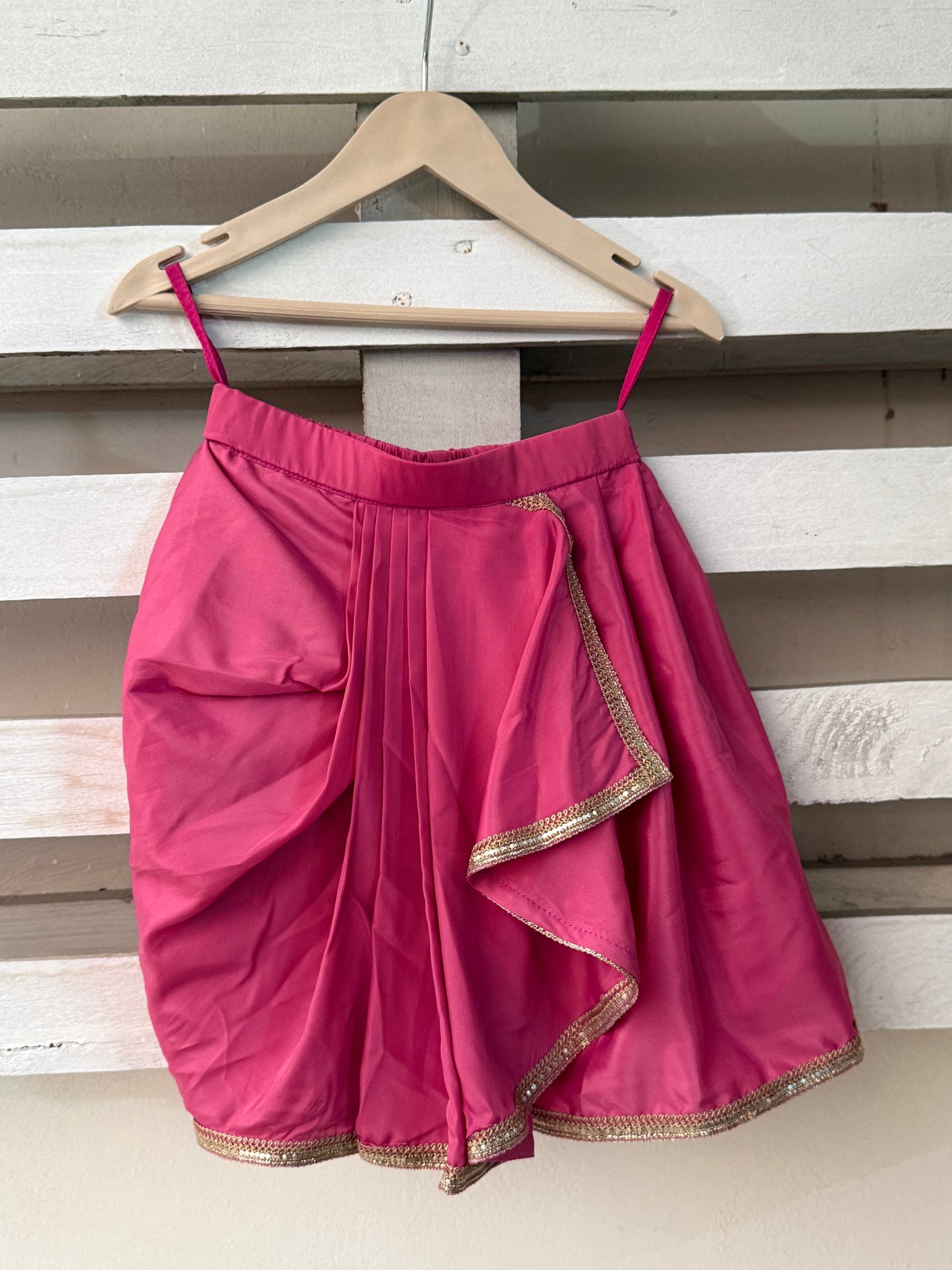 PINK LUNGI SKIRT EMBROIDERY SET