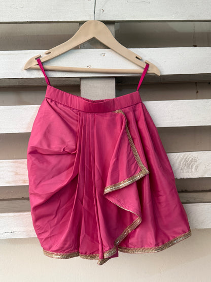 PINK LUNGI SKIRT EMBROIDERY SET