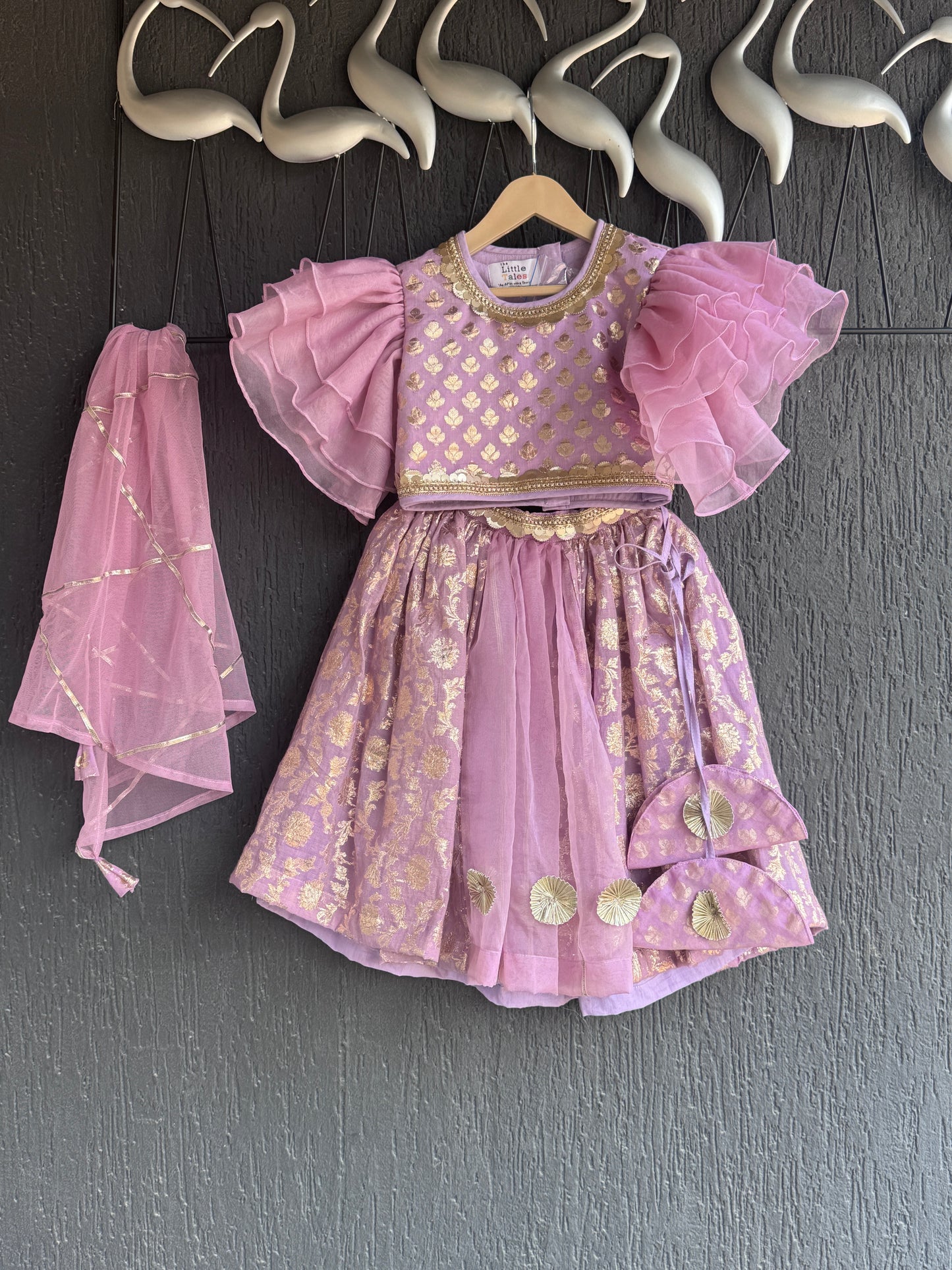 LEVENDER FRILL LEHNGA SET