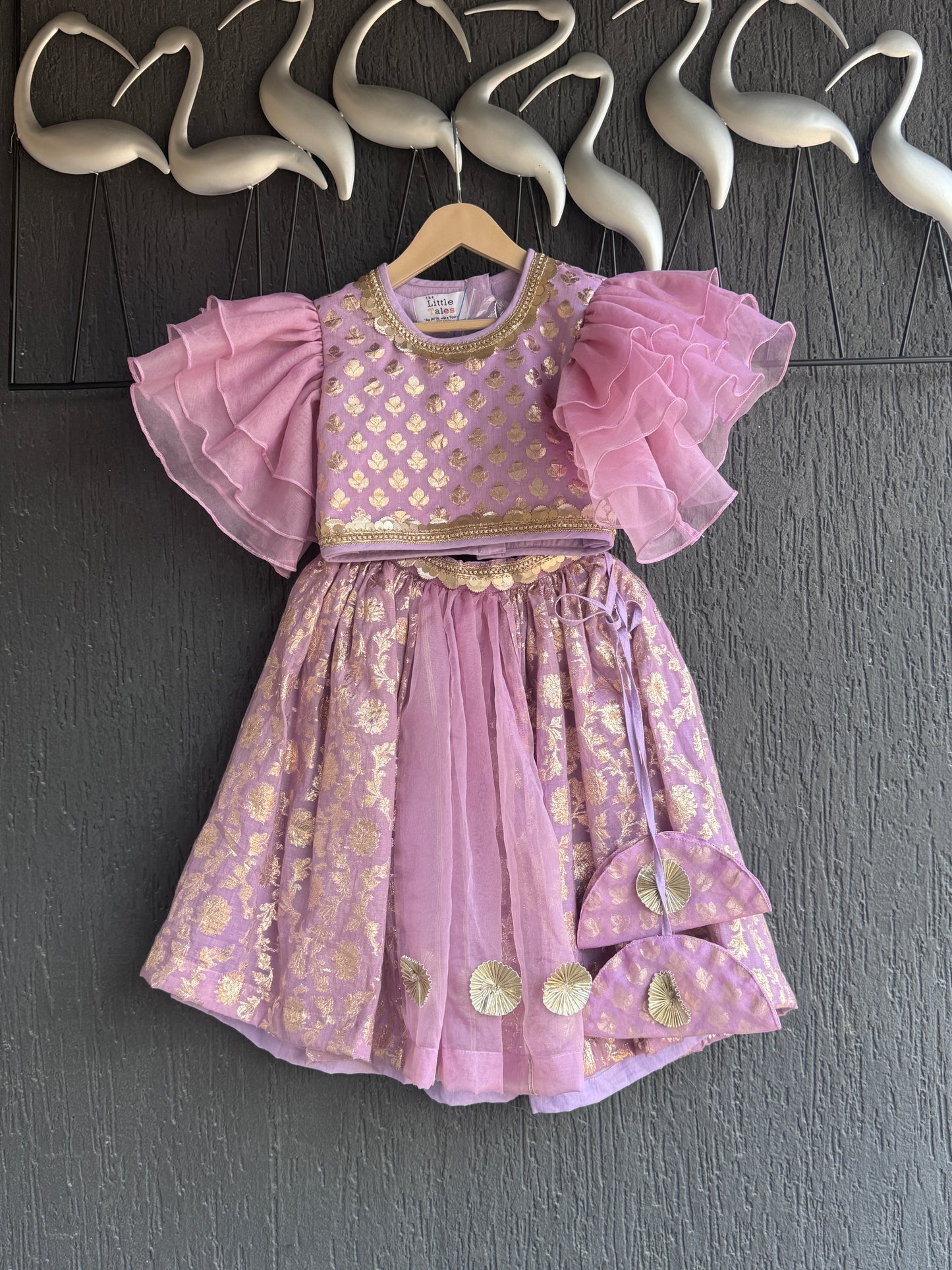 LEVENDER FRILL LEHNGA SET