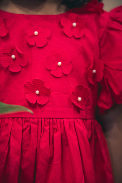 RASPBERRY PINK FROCK WITH BOW