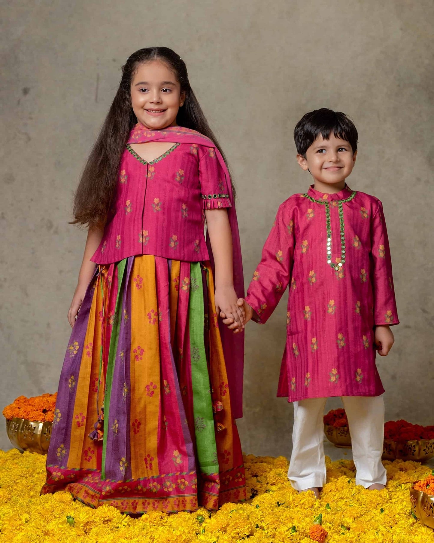 MULTICOLOR LEHENGA SET