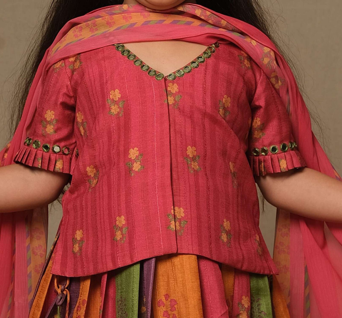 MULTICOLOR LEHENGA SET