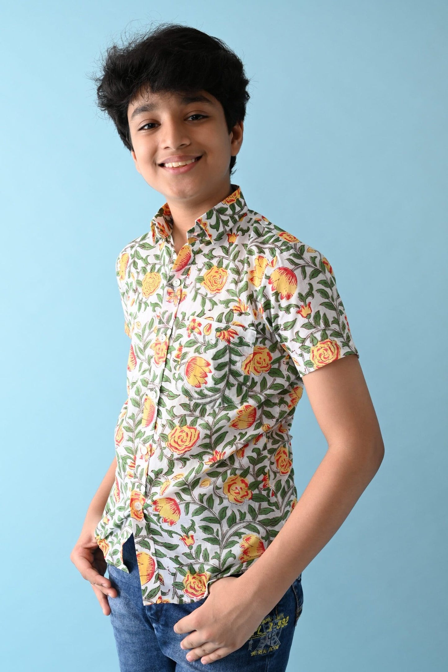YELLOW COTTON SHIRT