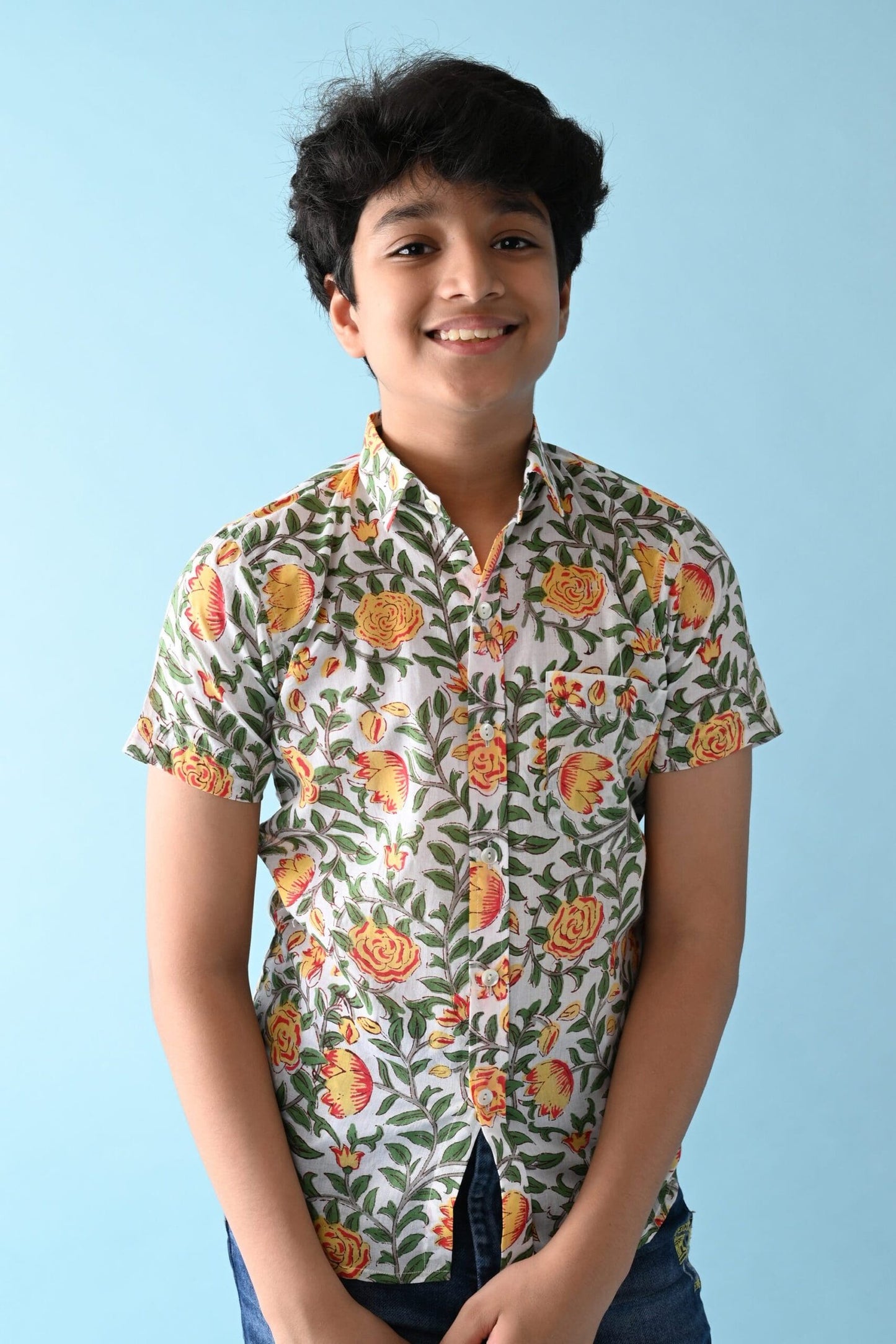 YELLOW COTTON SHIRT