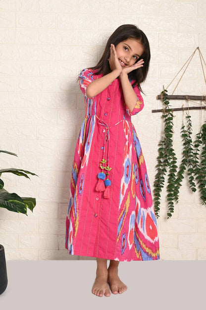 RAINBOW IKAT DRESS