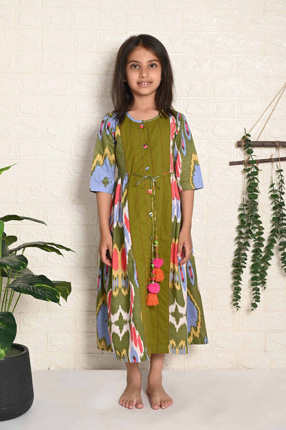 PEASANT IKAT DRESS