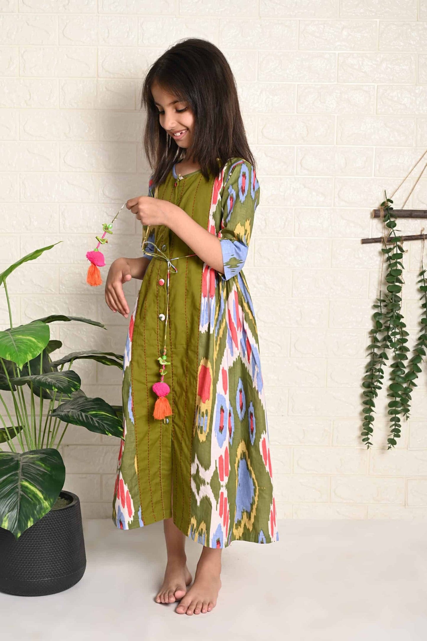 PEASANT IKAT DRESS