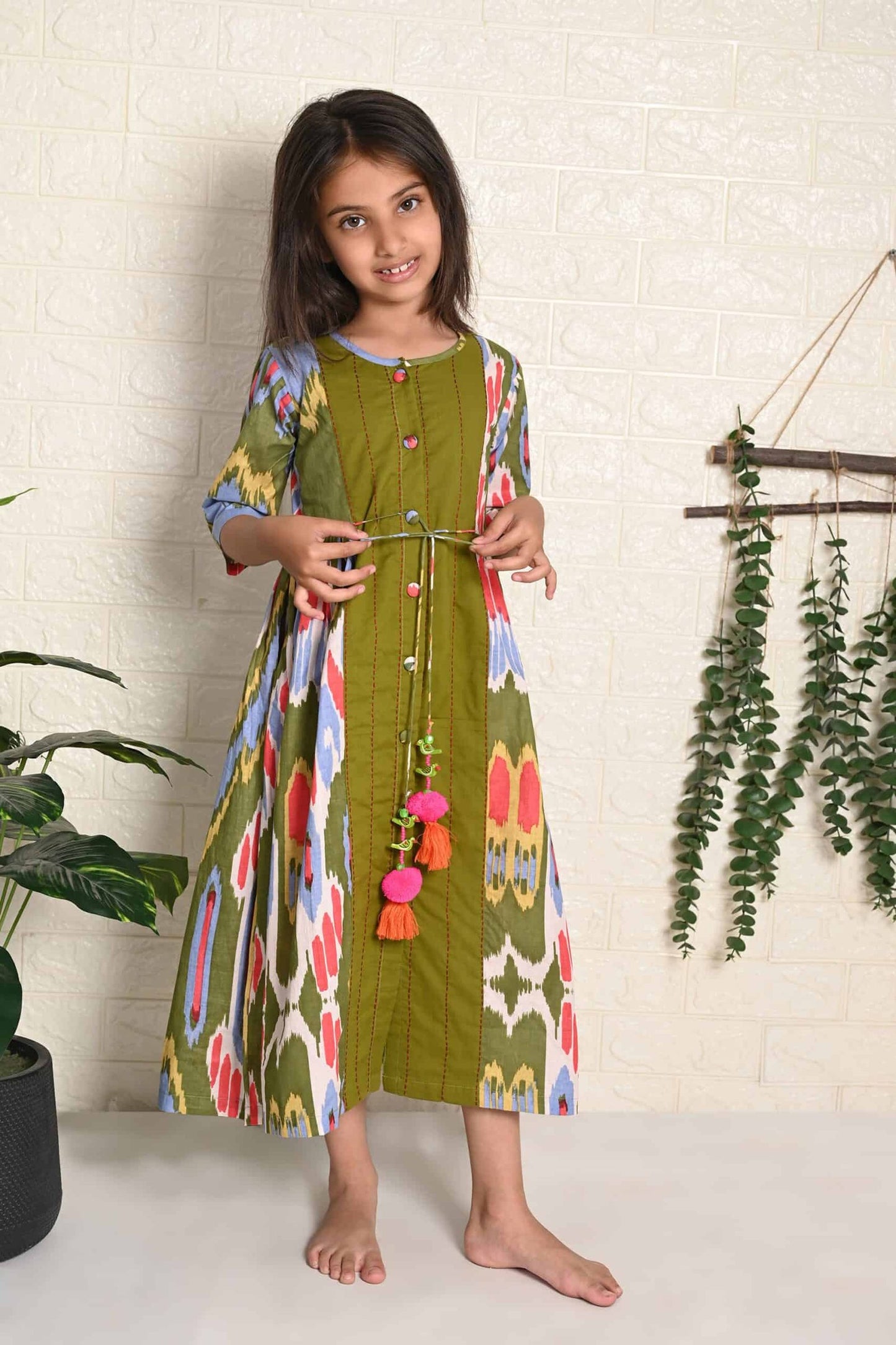PEASANT IKAT DRESS