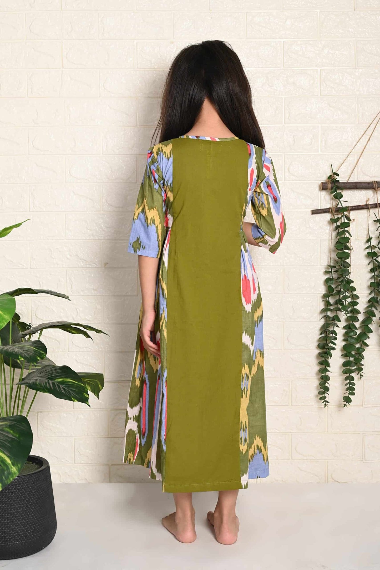 PEASANT IKAT DRESS