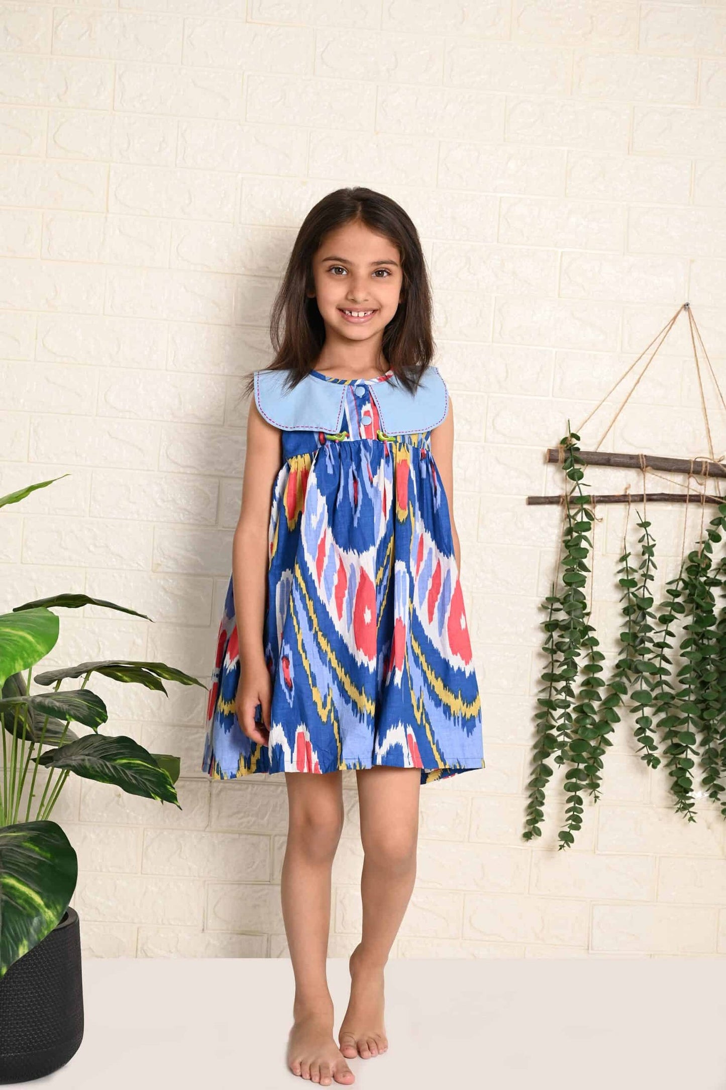 AQUA IKAT DRESS