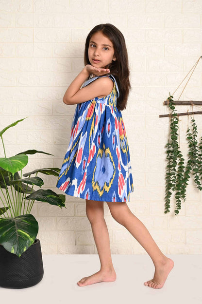 AQUA IKAT DRESS