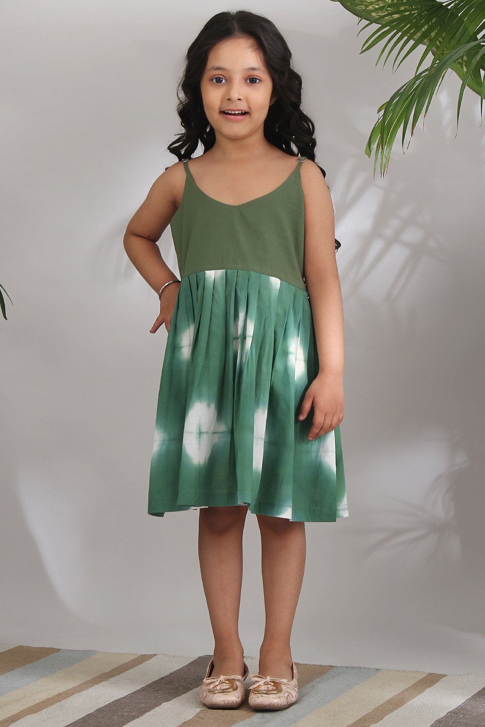 SAGE SHIBORI DRESS