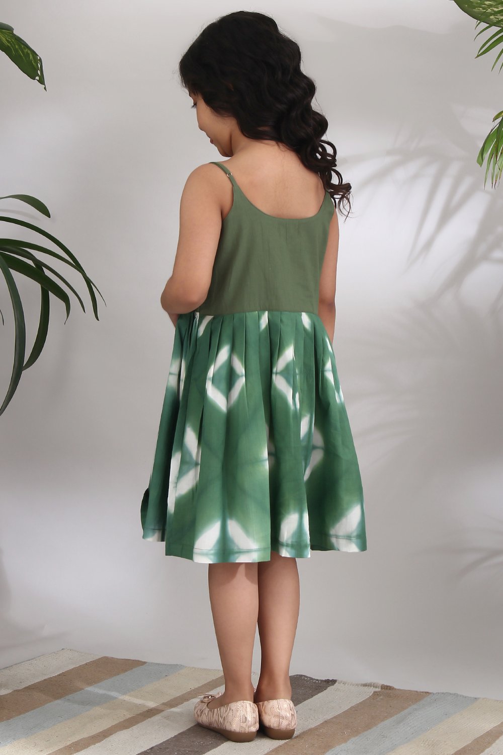 SAGE SHIBORI DRESS